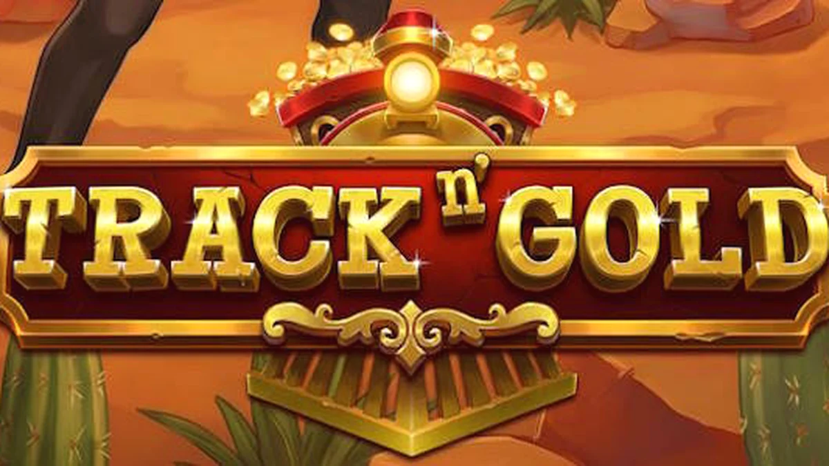 Track n’ Gold slot game interface showing train theme