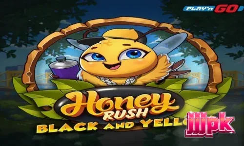 Honey Rush Black and Yellow slot game interface